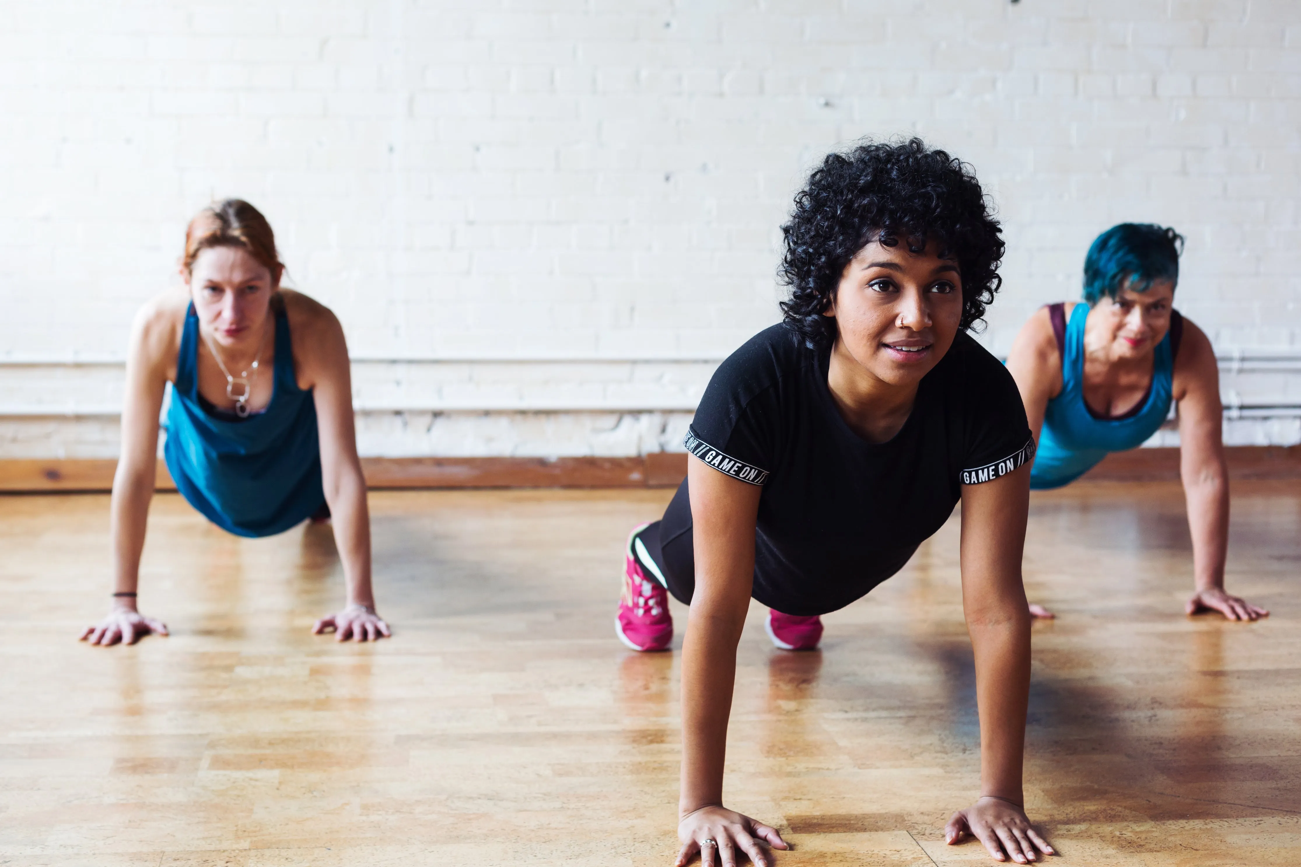 Groepsles in een sportstudio